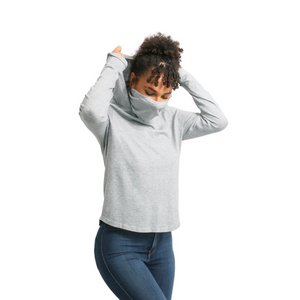 woodland hoodie on woman