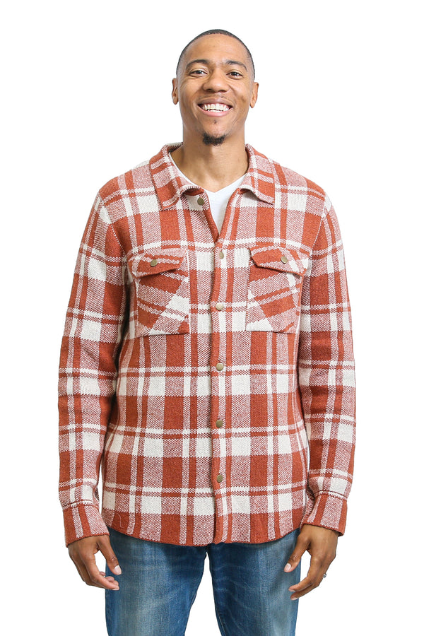 Checked shirt jacket outlet mens