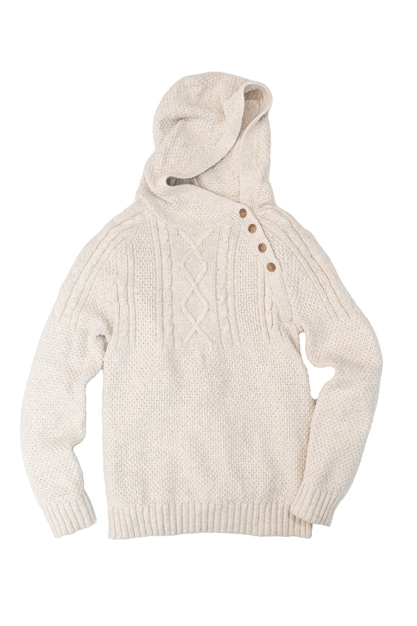 Cable knit hoodie by abode outside